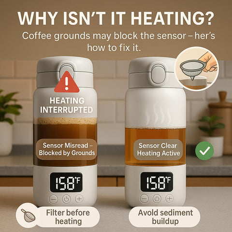 LEQOS aislante de larga duración mantiene el café caliente.