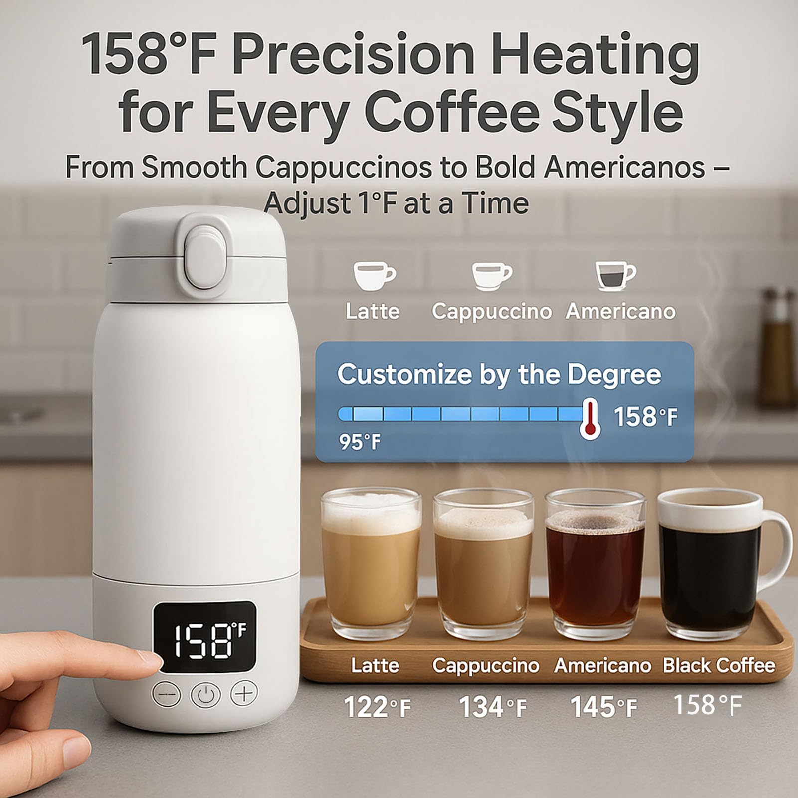 LEQOS control de temperatura inteligente para mantener tu café.