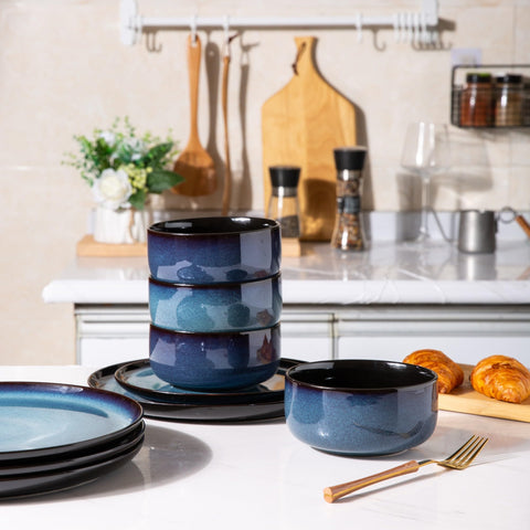 LeRatio apto-horno-lavavajillas-microondas-azul, comodidad para cocinar, calentar y limpiar.