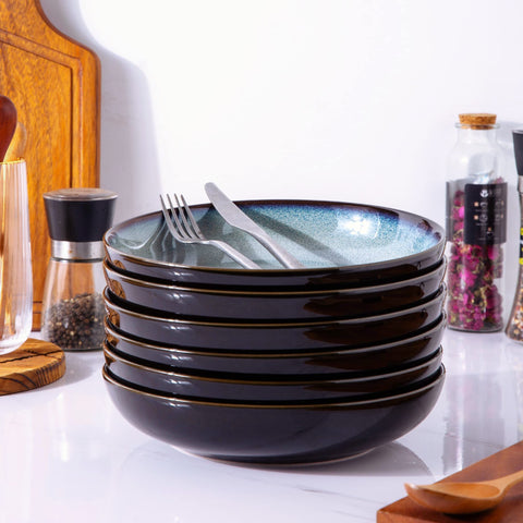 LERATIO diseño gris blanco, tazones elegantes para la mesa