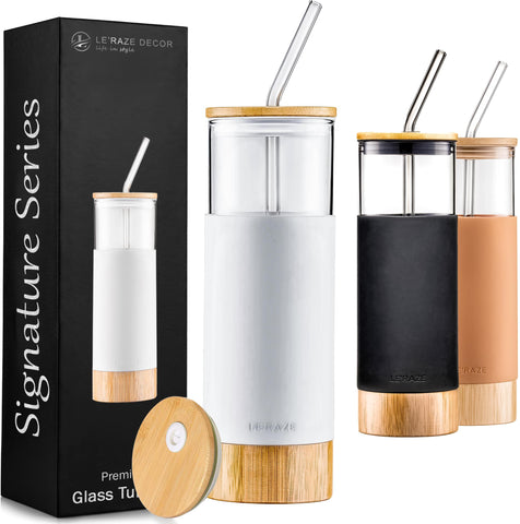 Le'raze tumbler 20 onzas frente, diseño elegante para bebidas frías y calientes.