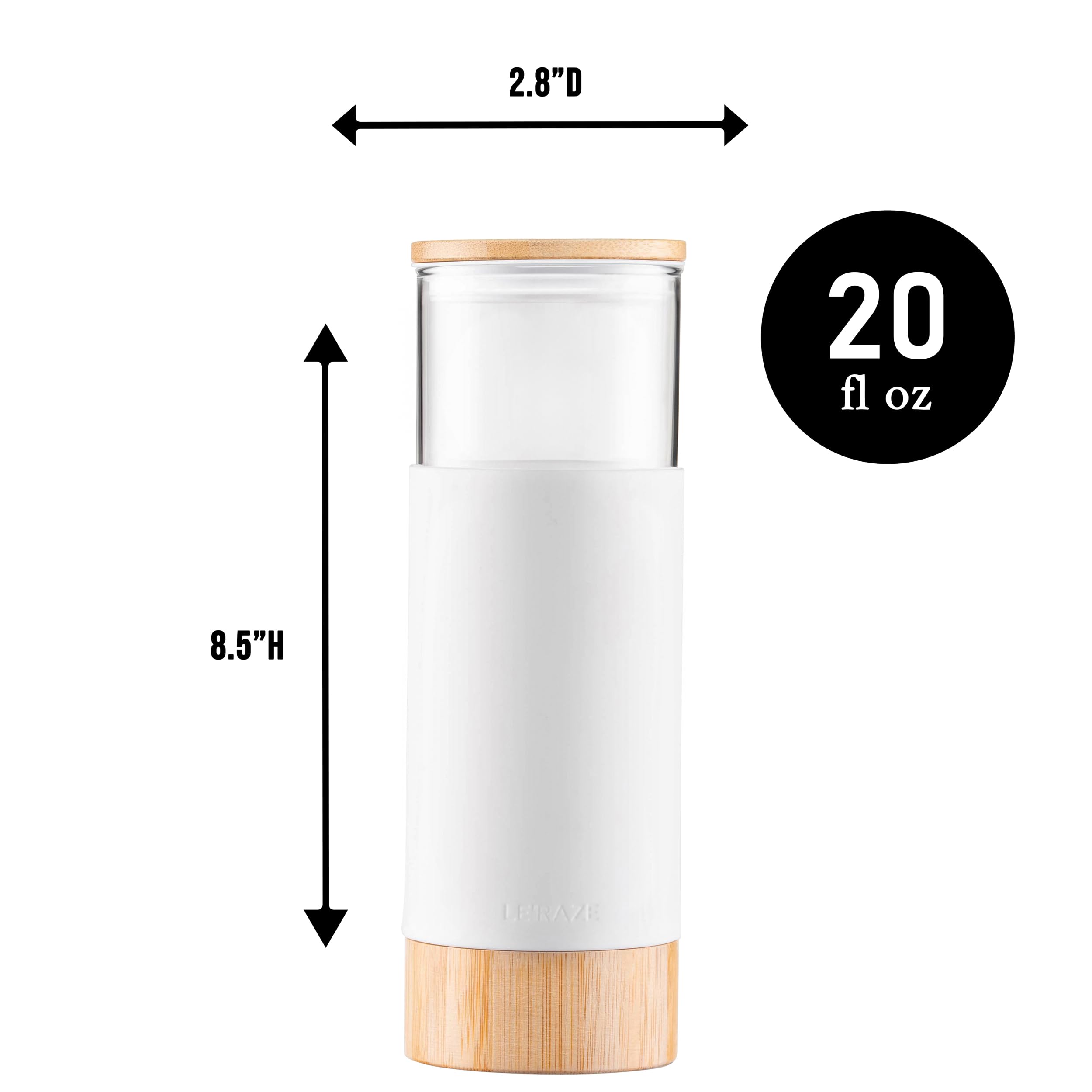 Le'raze tumbler 20 onzas funda silicona, protección antirotura y agarre antideslizante.