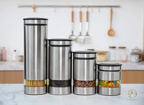 Conjunto Le'raze útil para despensas, bares y cafeterías.