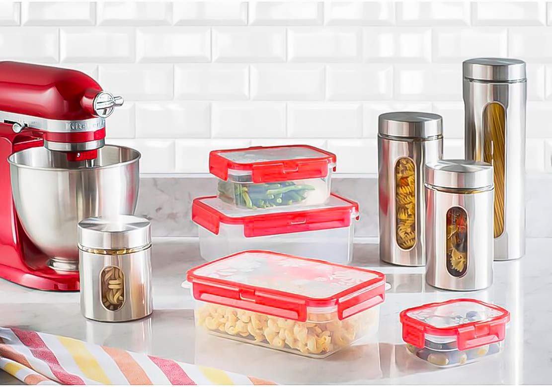 Le'raze almacenamiento de harina y pasta mantiene ingredientes listos para cocinar.