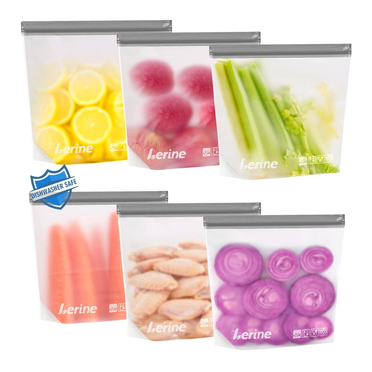 Lerine: bolsas de galón con base plegable para un llenado estable