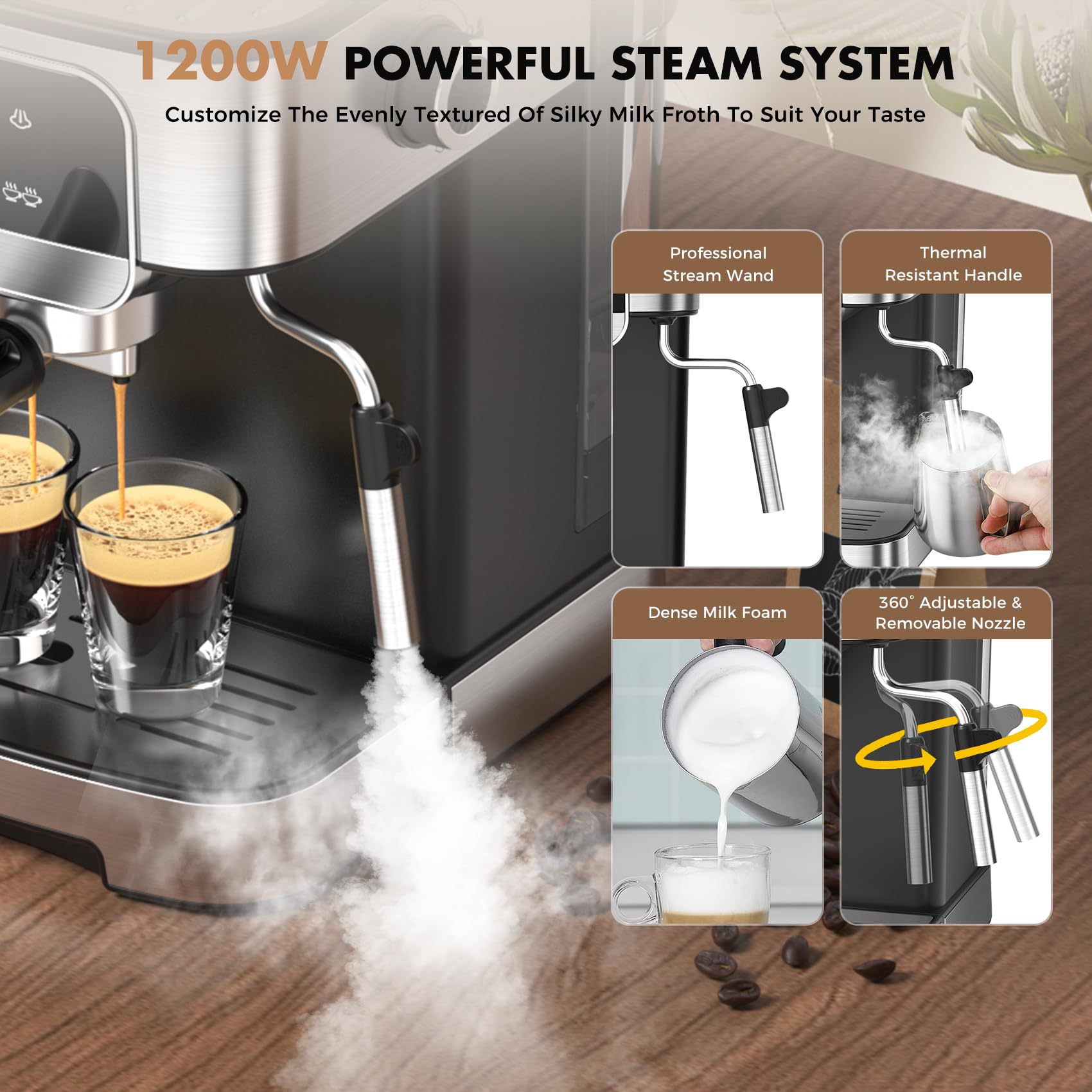 LERTIN sistema NTC regula la temperatura para un café equilibrado.