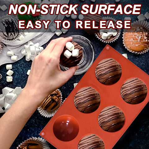 Lerykin molde silicona semicircular, 6 cavidades, ideal para mousse y postres.