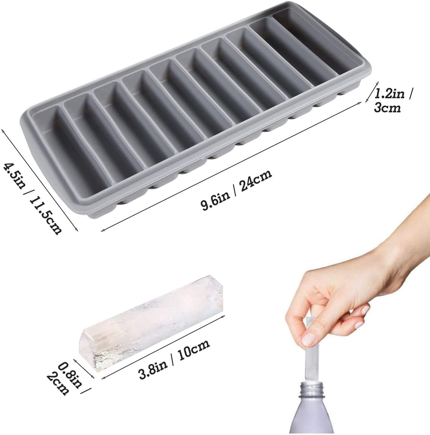 LessMo bandeja hielo silicona para cubos pequeños y meriendas