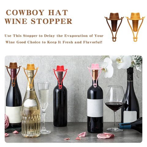 Lestp tapón sombrero vaquero multicolor facilita distinguir vinos.