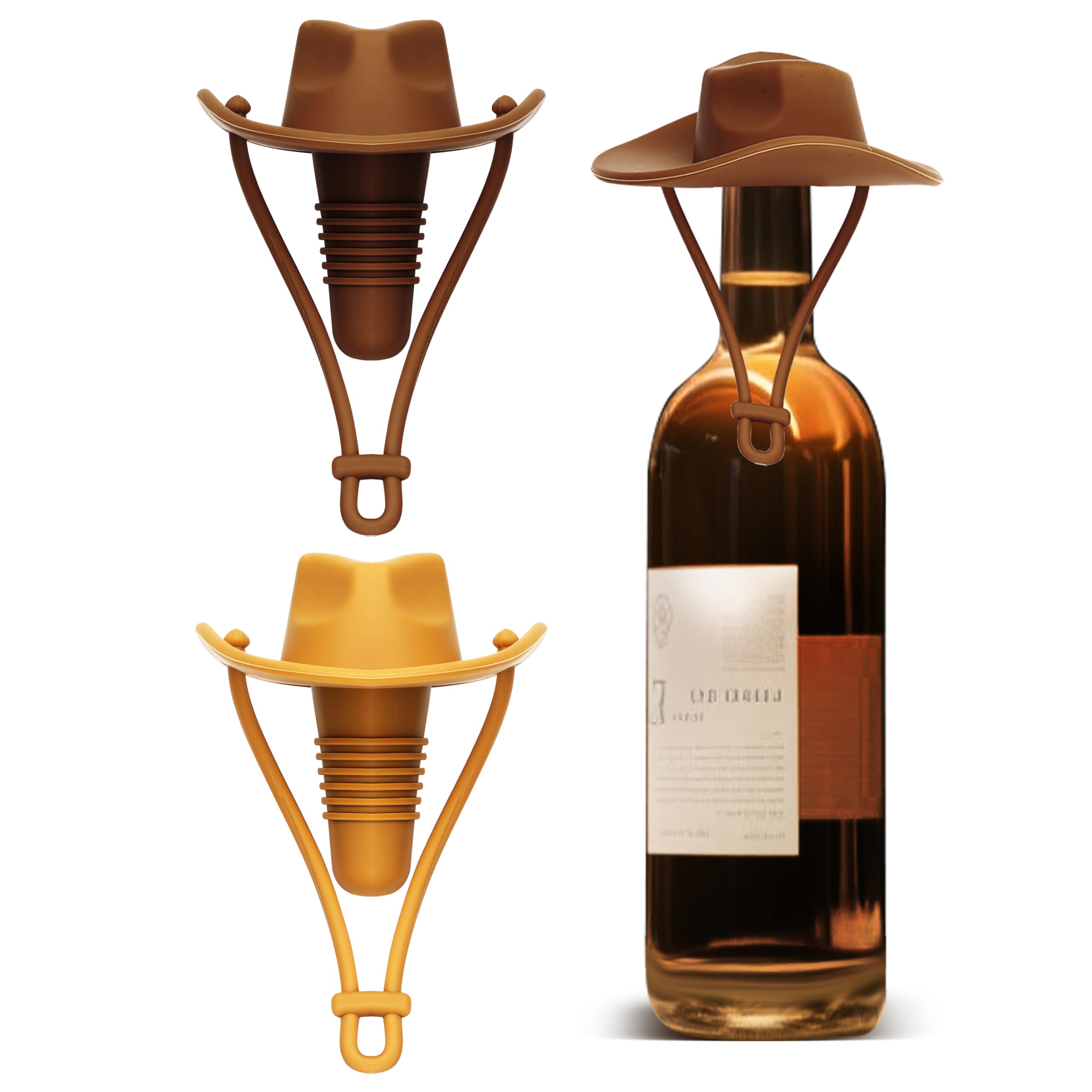 Lestp sombrero vaquero tapon para vino mantiene frescura y aroma.