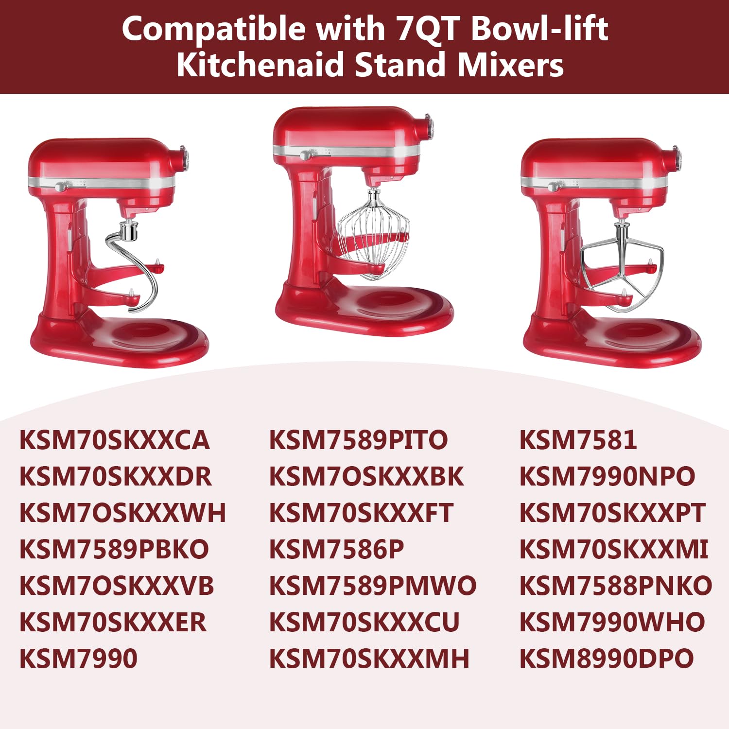LETOMS set de tres piezas 7qt, herramientas para batir, mezclar y amasar.