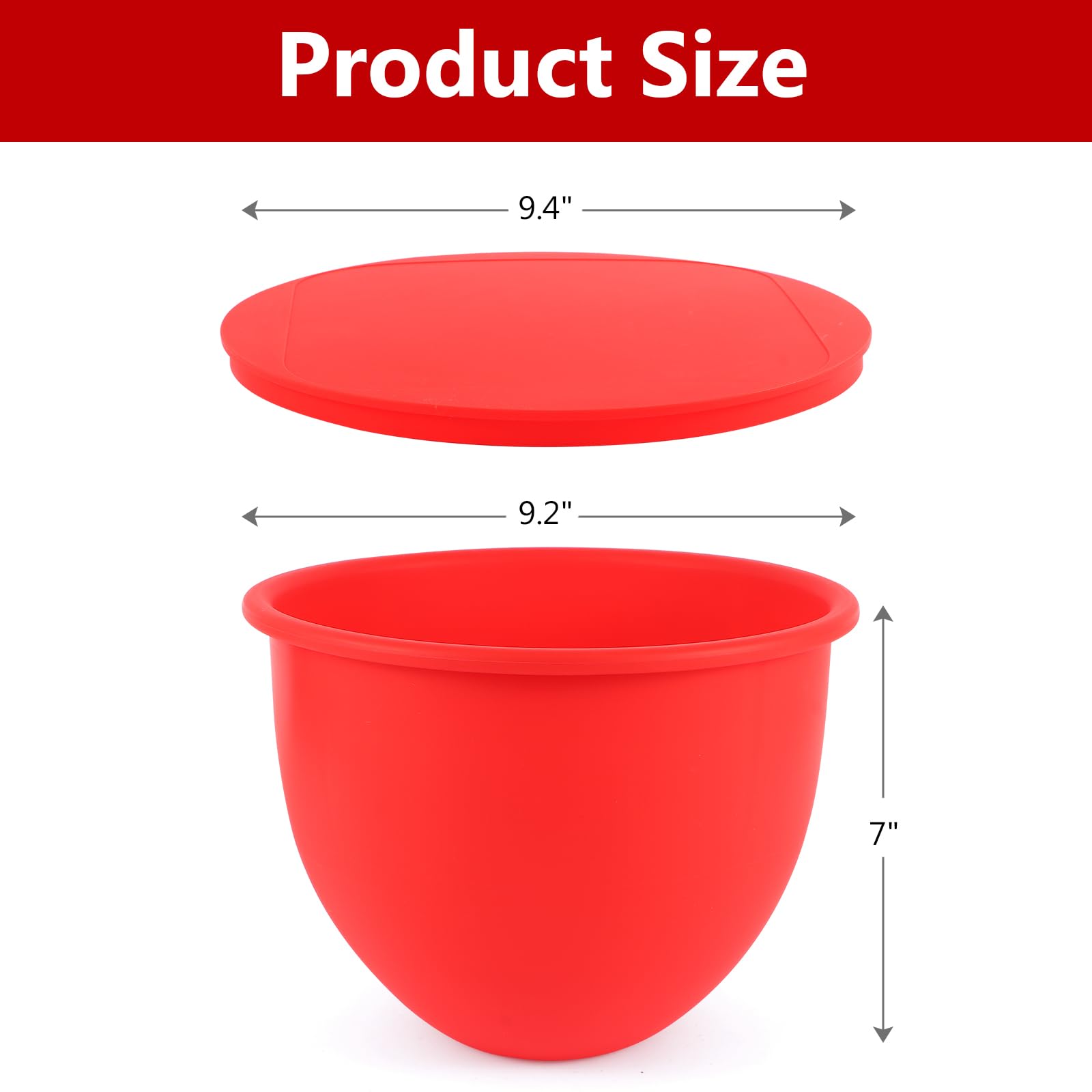 letoms-tapas de silicona para tazón kitchenaid tilt-head 5qt, sellado hermético.