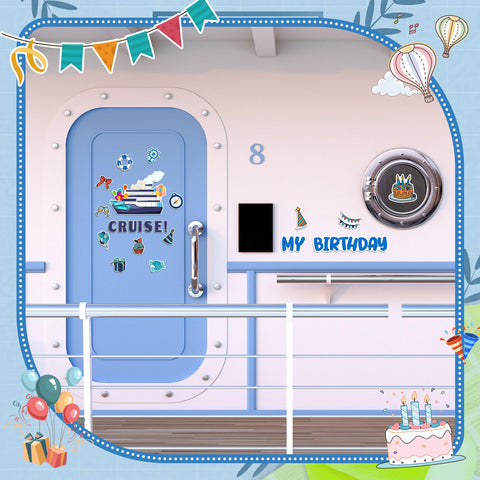 Imán Leumoi cupcake colorido para puerta, perfecto para fiestas temáticas.