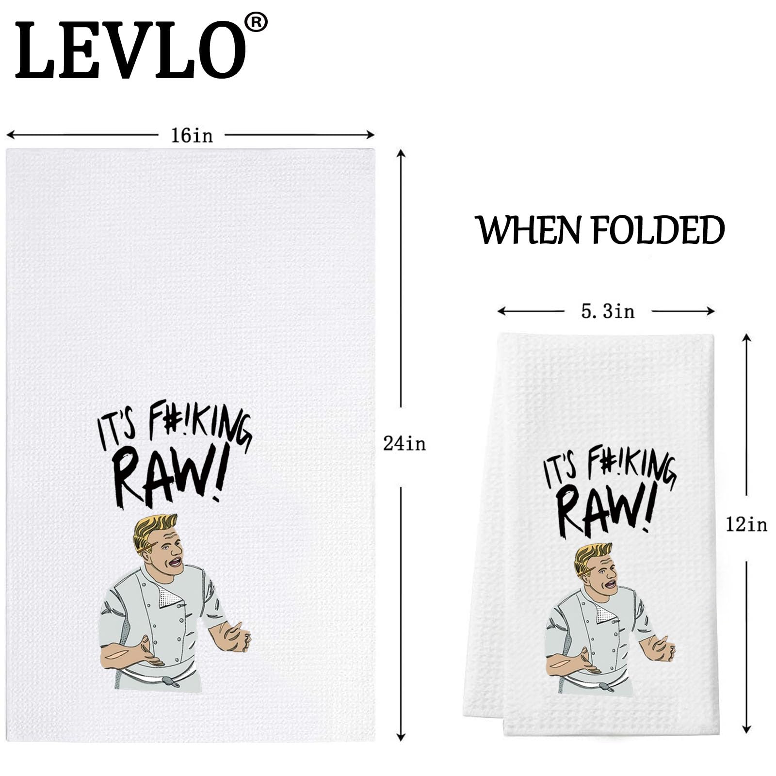 LEVLO Chef Ramsay: medidas 16x24 cm, tamaño práctico para cocinas.