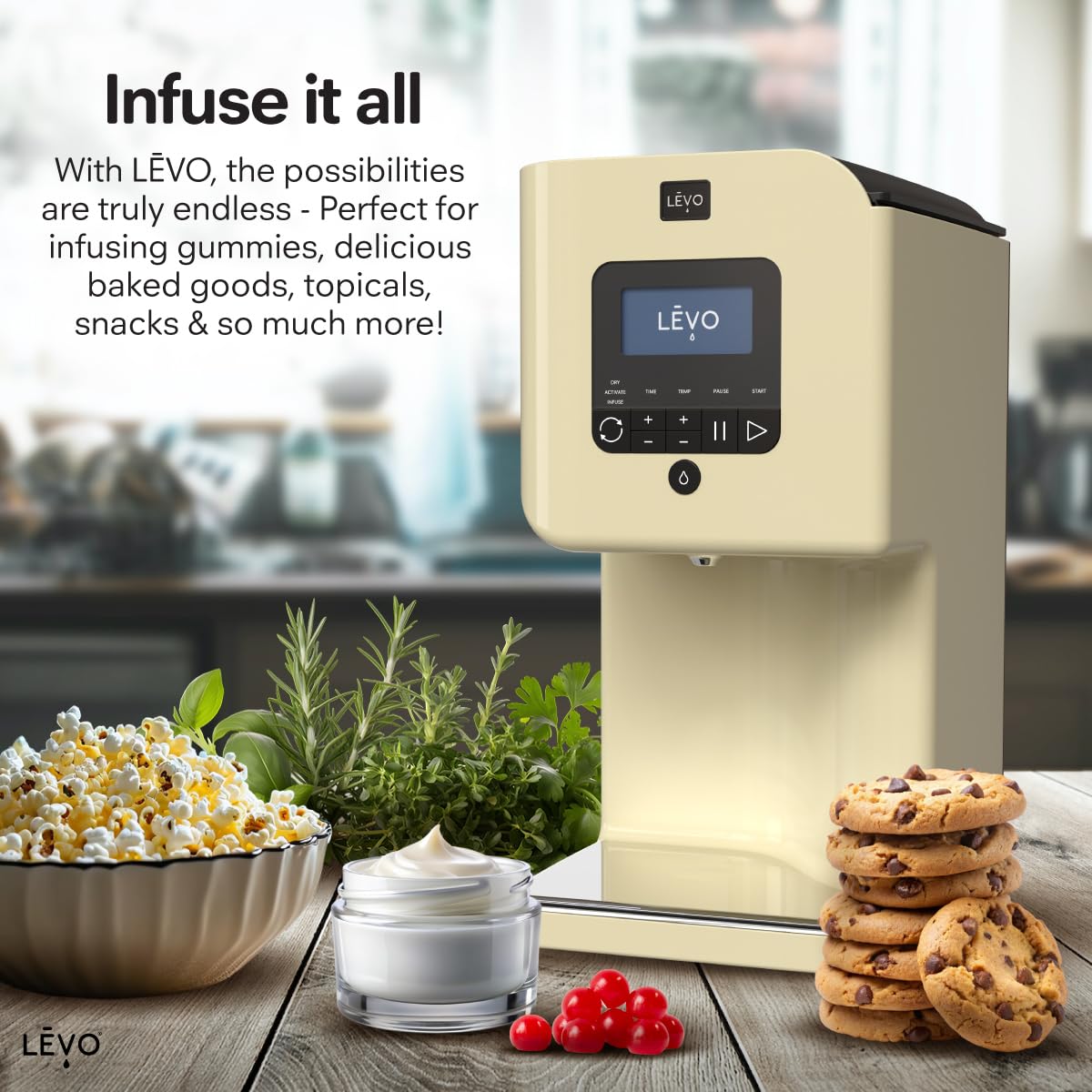 LEVO II+ materiales cerámica y silicona de grado alimentario.