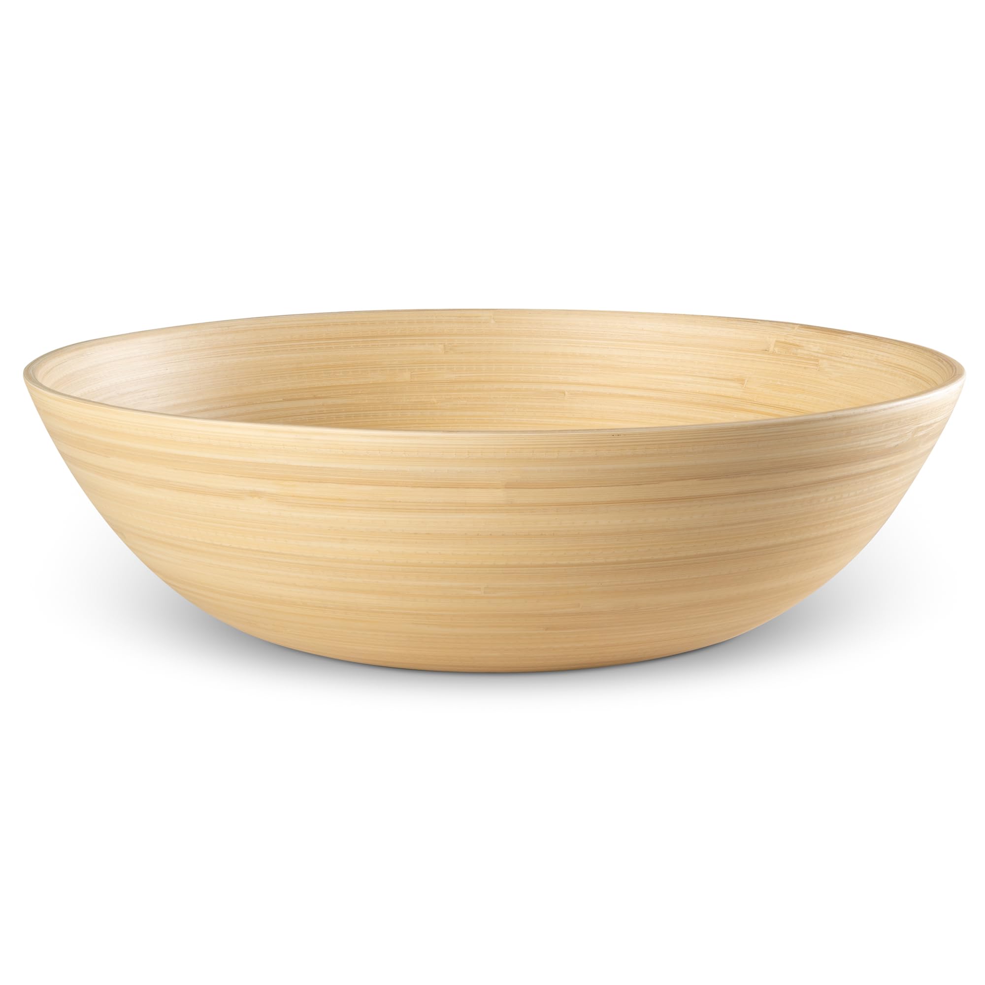 LEXA ensaladera de bambú de 12 pulgadas para servir ensaladas con estilo.