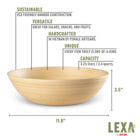 LEXA ideal para uso en encimera de cocina con bambú natural.