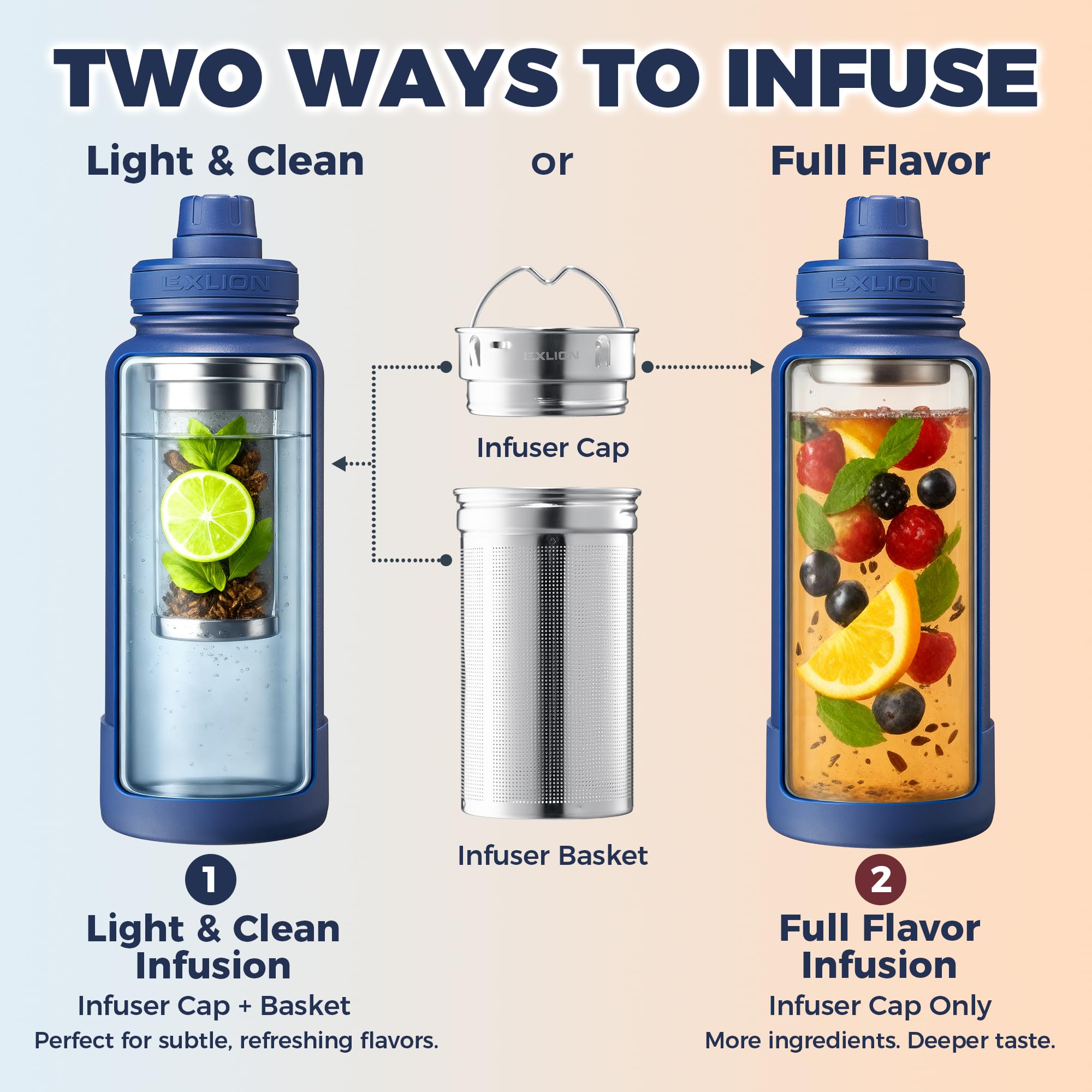 Lexlion filtrador desmontable en infusor de 32 onzas para infusiones