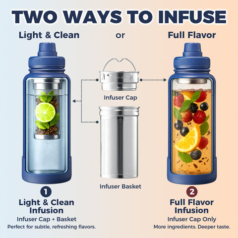 Lexlion filtrador desmontable en infusor de 32 onzas para infusiones