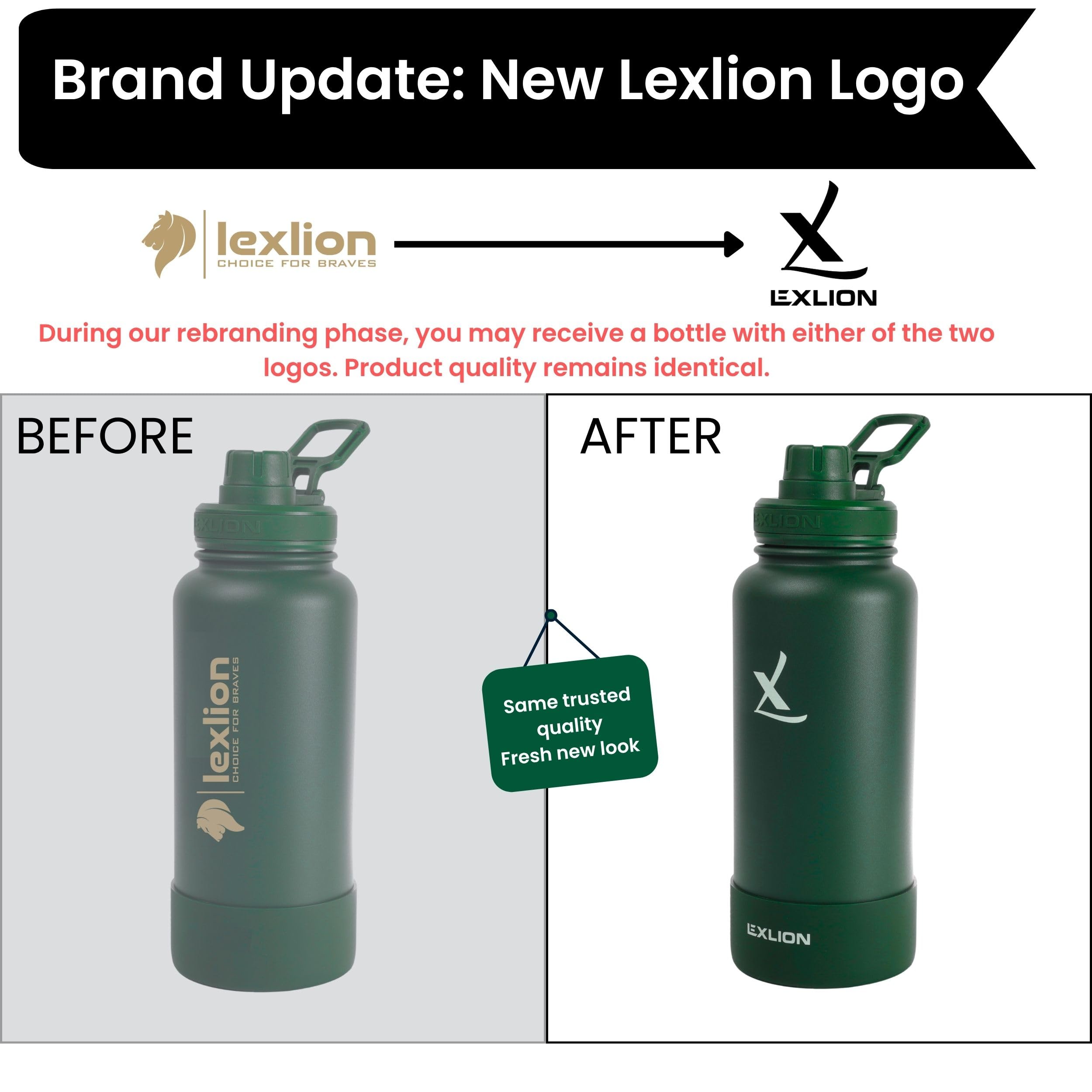 Lexlion botella infusor 32 onzas, vista lateral, perfecta para bebidas frías o calientes