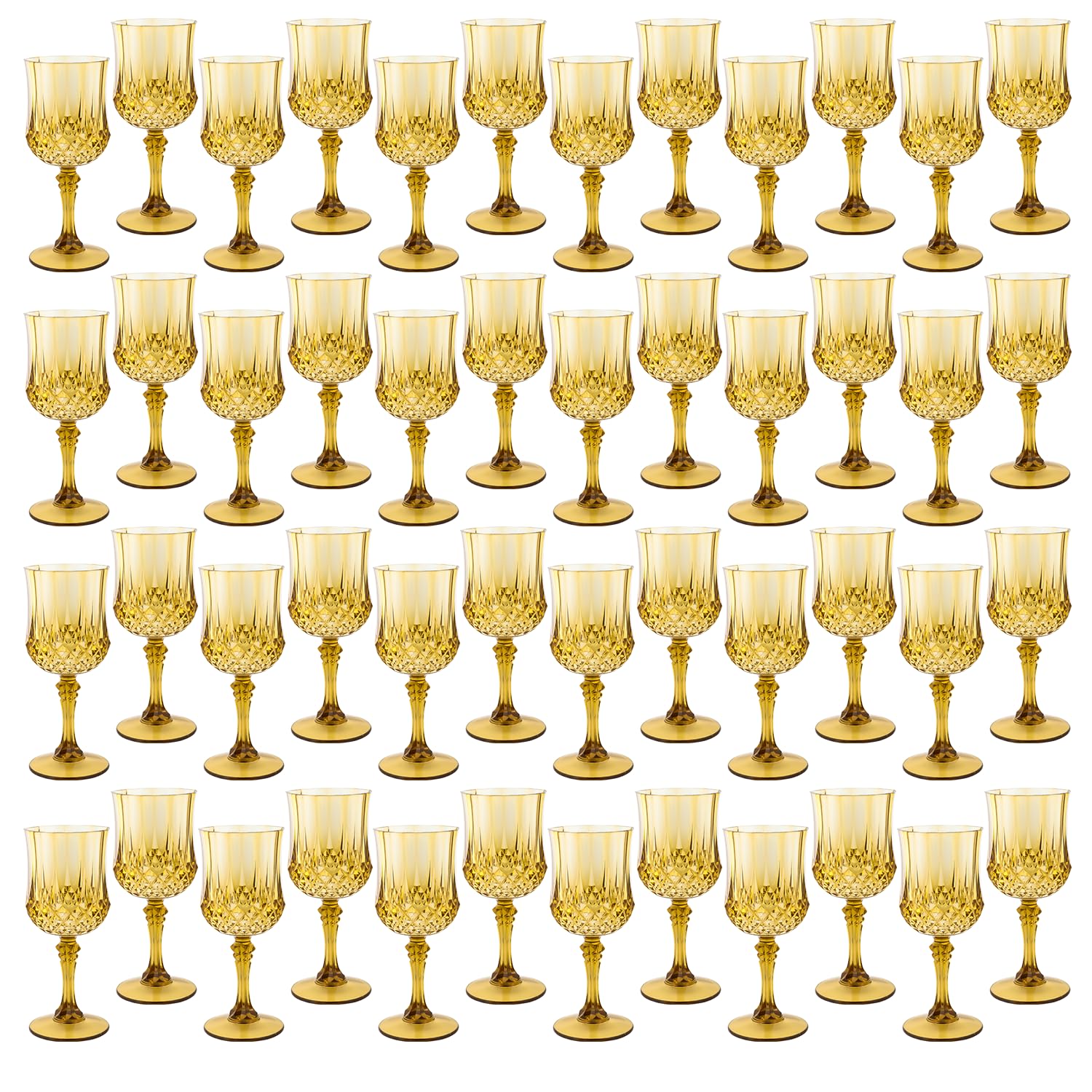 LEYIQU copas de plástico vintage doradas para bodas y recepciones.