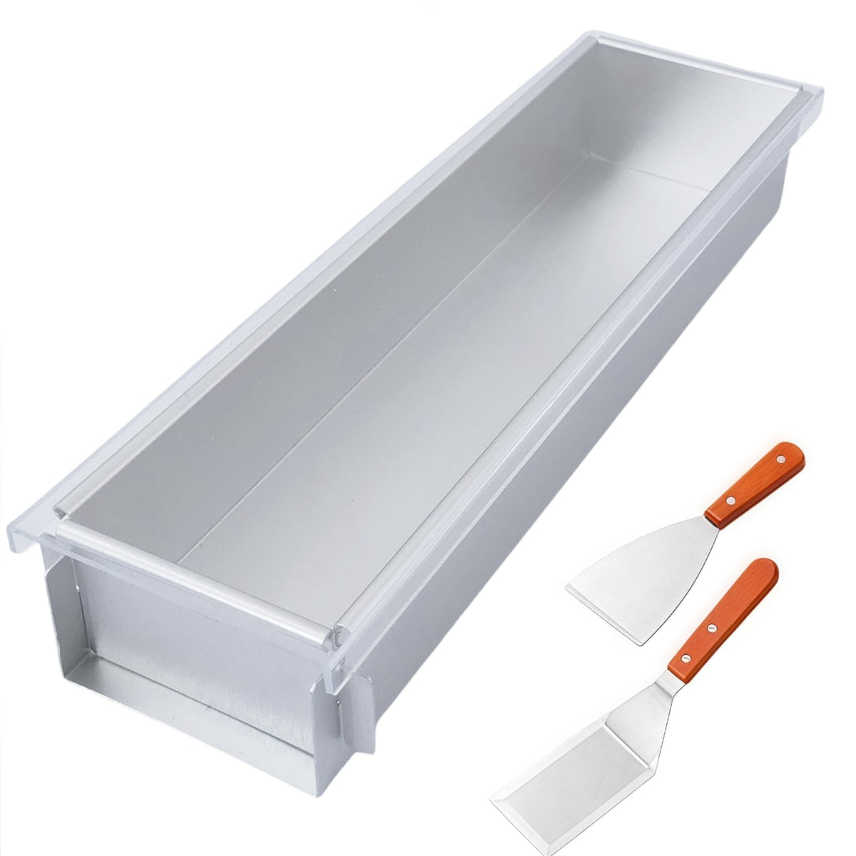 Molde rectangular Lezekar de aluminio con tapa acrílica para ver el horneado