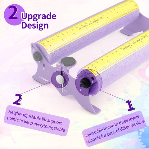 LFSUM Cup Cradle con soportes verticales ajustables para tazas horizontales