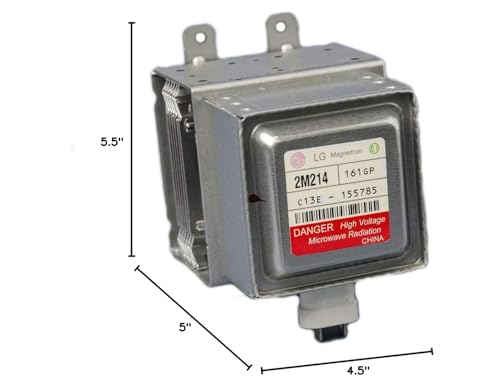 Instalación segura del magnetrón LG siguiendo el manual.