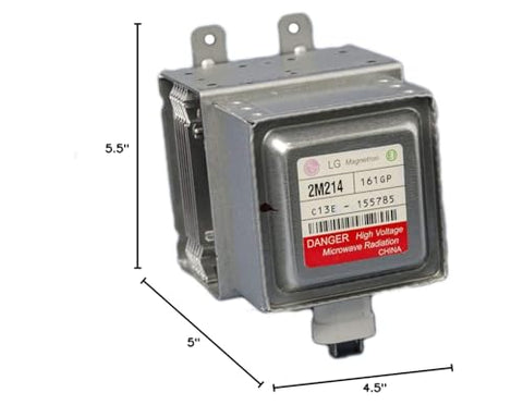 Instalación segura del magnetrón LG siguiendo el manual.