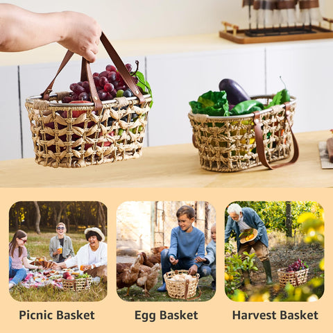 Cesta de almacenamiento LGENHOOM para frutas y verduras frescas.