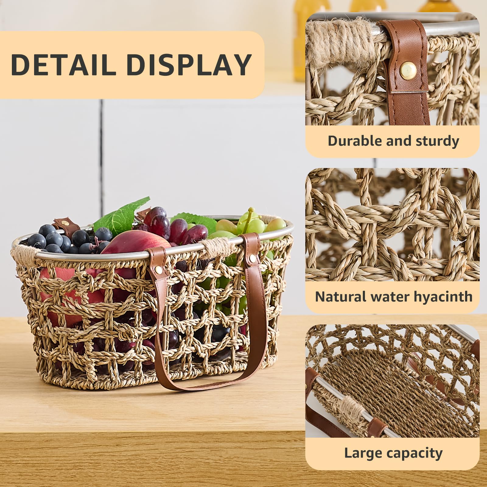 Cesta de picnic LGENHOOM para llevar comida y bebidas.