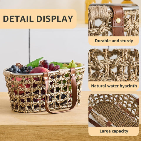 Cesta de picnic LGENHOOM para llevar comida y bebidas.