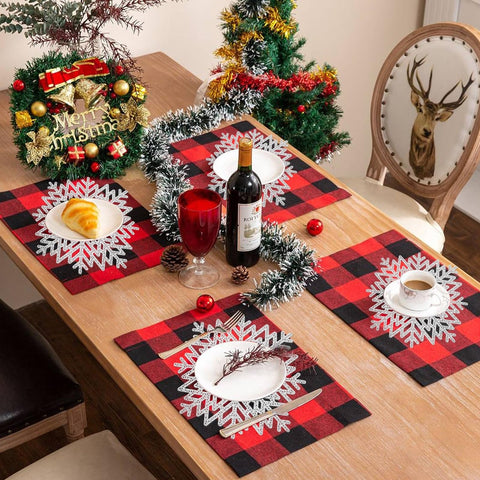 Decoración invernal LGJkYF para Navidad o Año Nuevo en la mesa.
