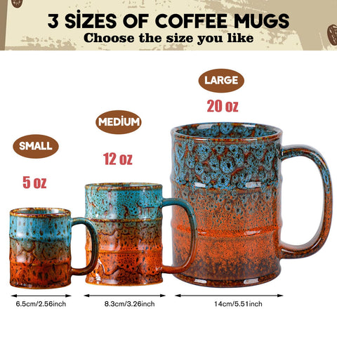 Taza LGQ con asa grande, fácil de agarrar incluso con manos grandes.