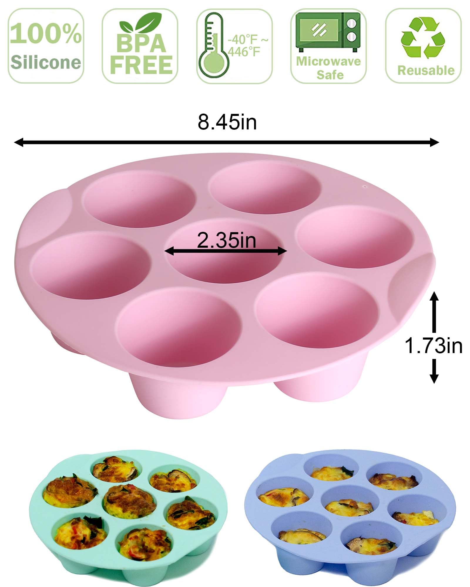 LGQUK molde silicona para horno de aire, 7 cavidades prácticas