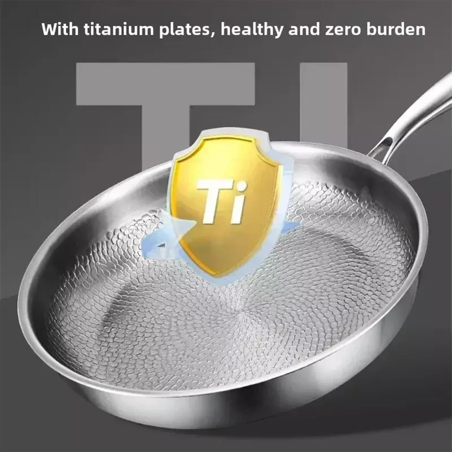 LGQY Sartén de titanio martillado, diseño premium para cualquier cocina