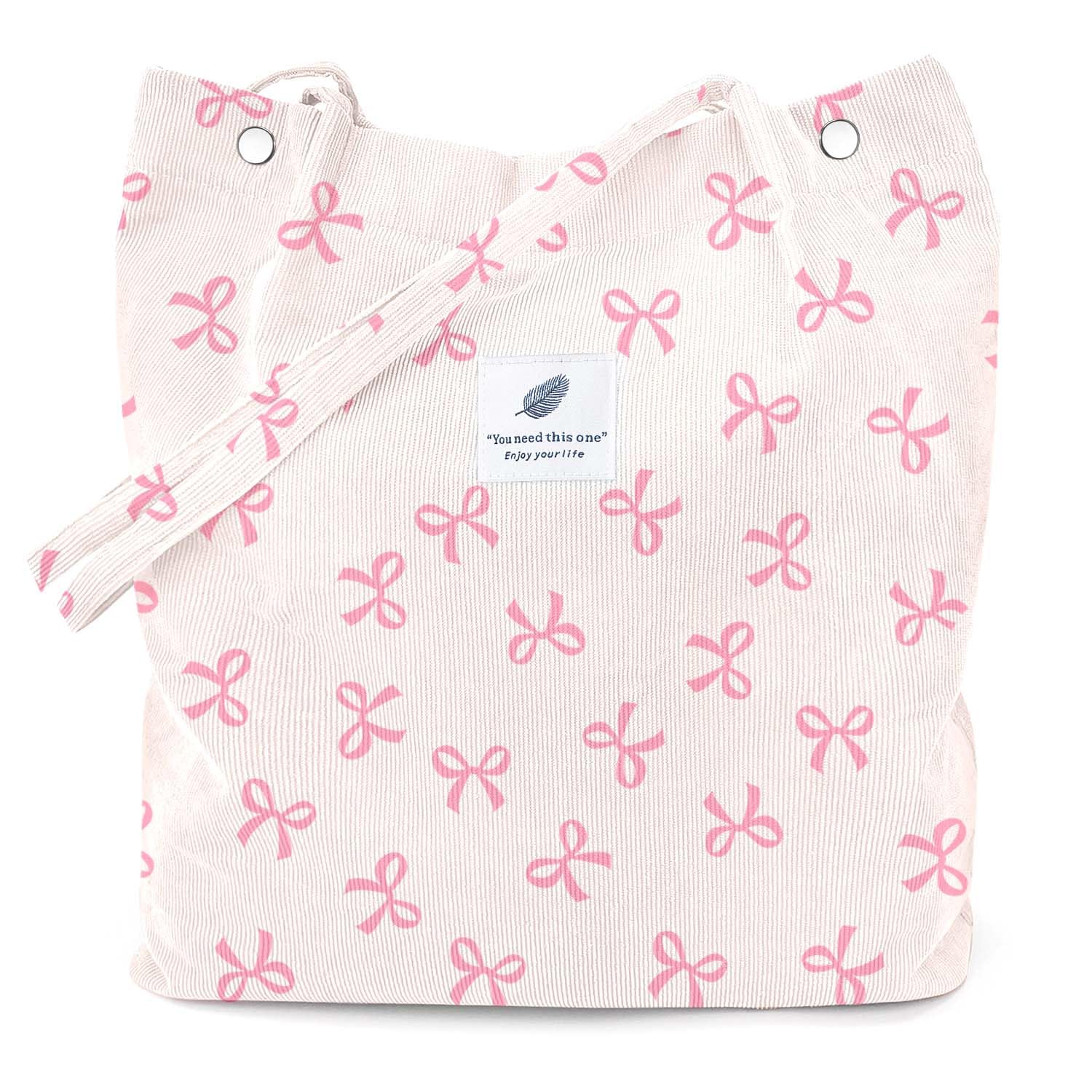 LHMTQVK bolso de pana para mujer, gran capacidad rosa, ideal para uso diario