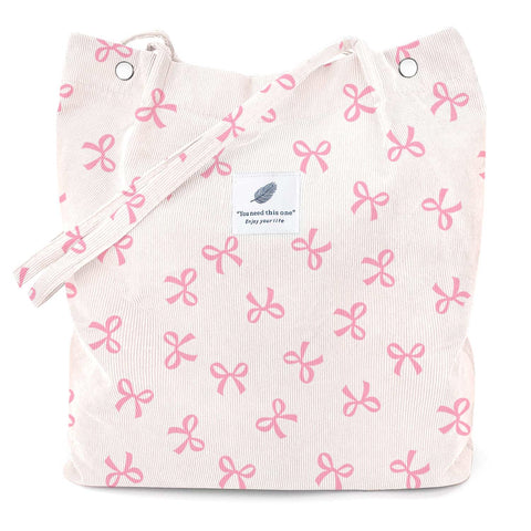 LHMTQVK bolso de pana para mujer, gran capacidad rosa, ideal para uso diario