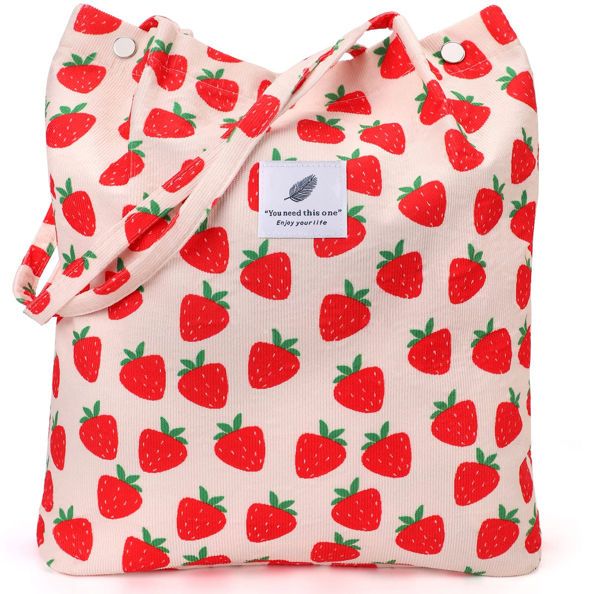 Cartera LHMTQVK de pana acanalada fresa ideal para uso diario y organización interna.