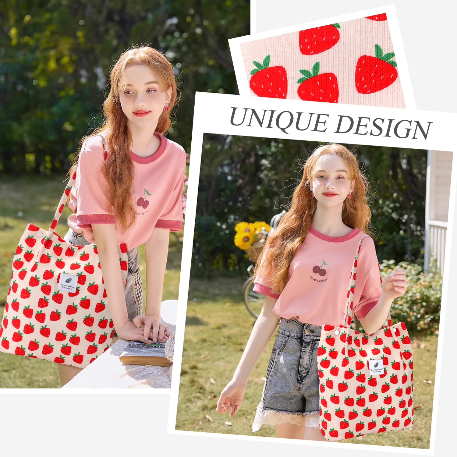 Bolso reutilizable LHMTQVK, resistente a lavados y fácil de limpiar.