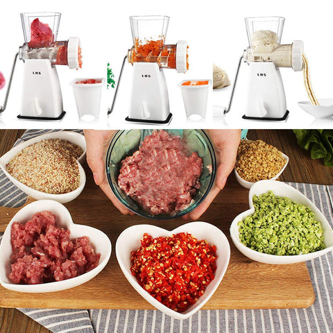 LHS molinillo manual de carne con tolva ampliada para más carne cada vez