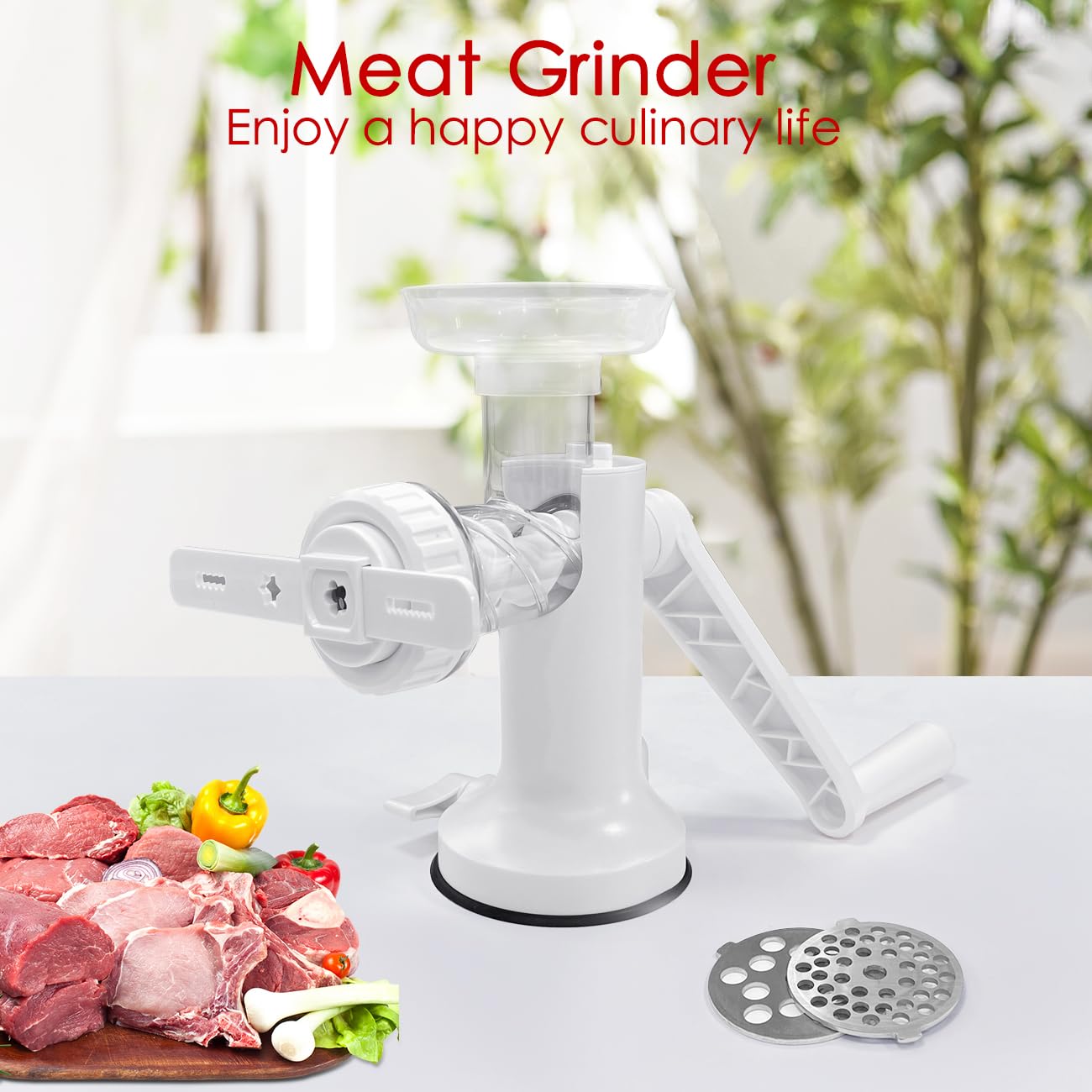 LHS picadora de carne manual apta para comida para bebés casera.