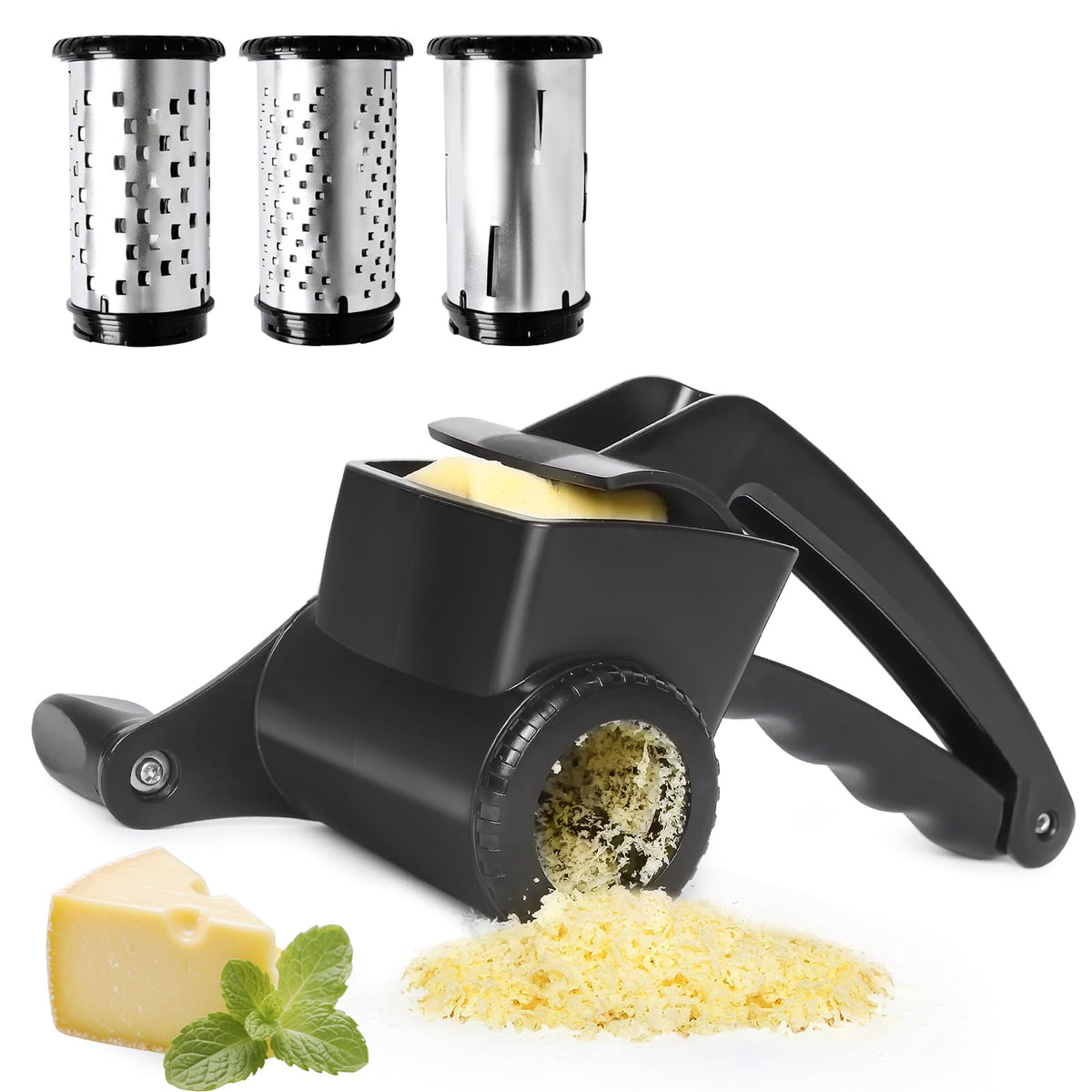 Rallador LHS 3 en 1 con rodillo fino para parmesano perfecto