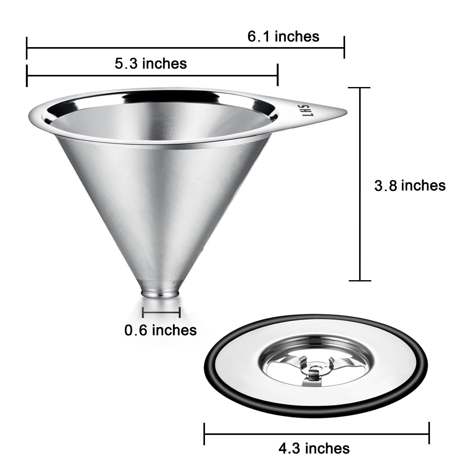 LHS uso sobre taza individual, compatible con tazas estándar