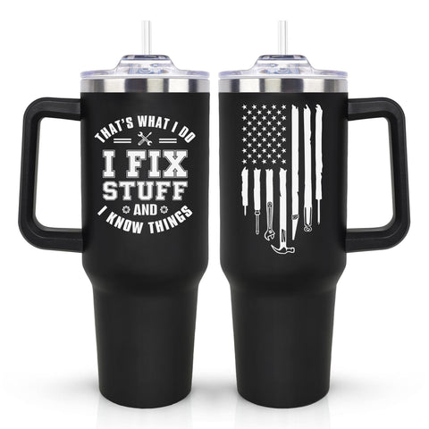 LHSCVUFASC 40 onzas tumbler con diseño divertido, ideal como regalo práctico.