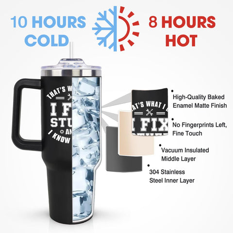 LHSCVUFASC tumbler con aislamiento de doble pared, mantiene bebidas calientes o frías.