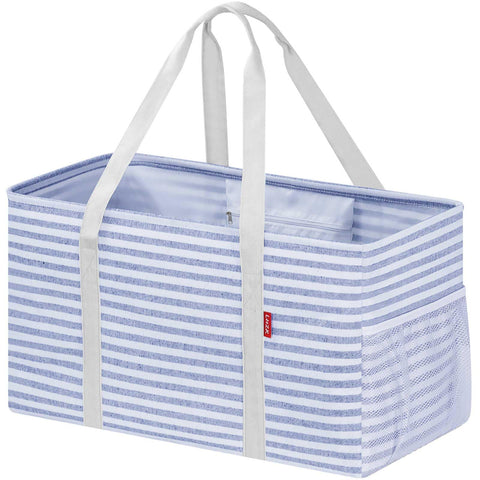 Bolsa LHZK Tote Extra Grande con marco de alambre mantiene la forma para compras grandes.