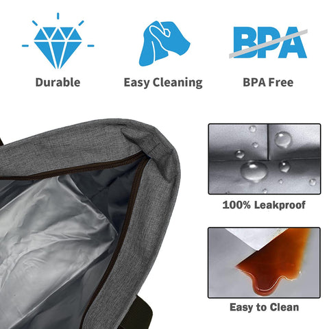Exterior Oxford 600D resistente al agua, ideal para uso diario.