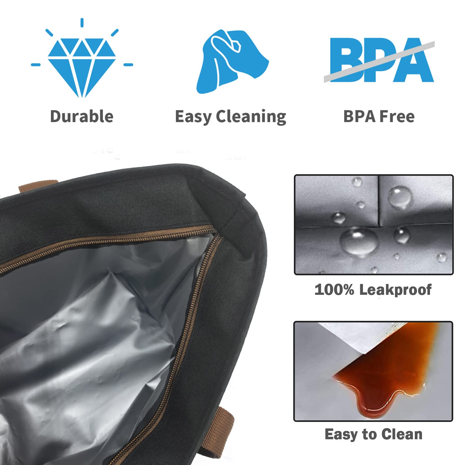 Exterior 600D impermeable facilita limpieza y uso diario.