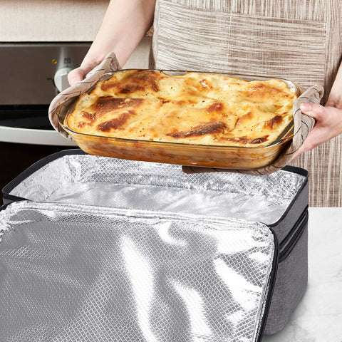 Uso múltiple para cazuelas y comidas en reuniones y picnics.